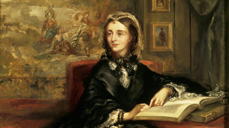 A portrait of Georgiana, Lady Chatterton, by Rebecca Dering at Baddesley Clinton, Warwickshire